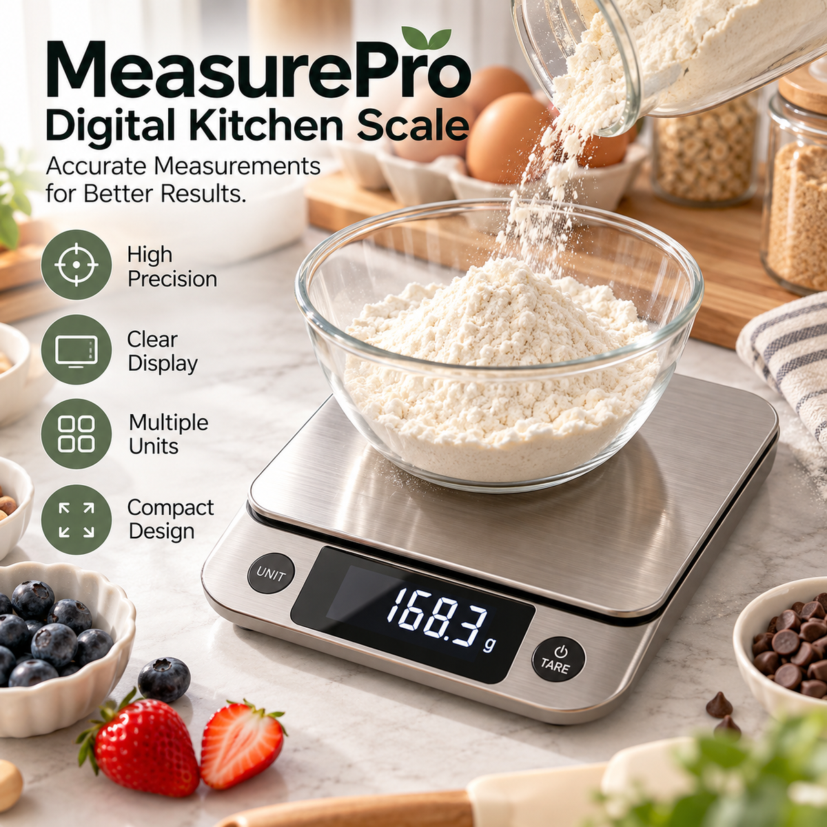 MeasurePro Digital Kitchen Scale