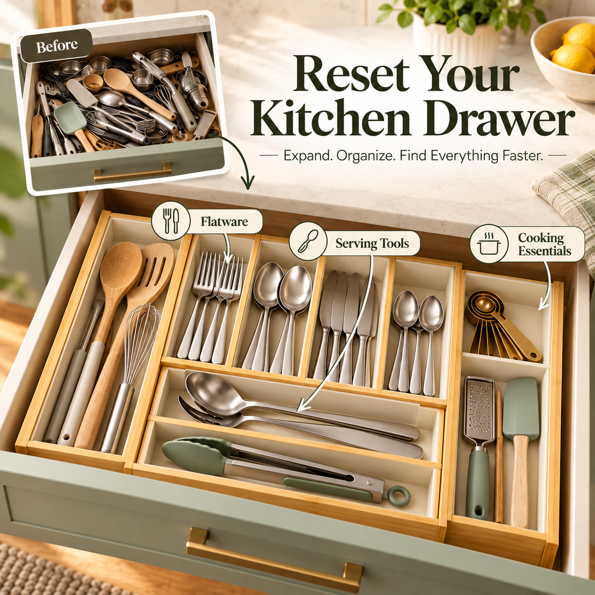 DrawerFit Expandable Organizer